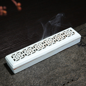 Caja horizontal <span class=keywords><strong>de</strong></span> cerámica hueca para quemador <span class=keywords><strong>de</strong></span> incienso <span class=keywords><strong>de</strong></span> sándalo, incienso <span class=keywords><strong>de</strong></span> agarwood, varillas <span class=keywords><strong>de</strong></span> incienso taoísta, aroma - Product Image 3