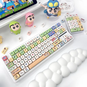 PBT Dye Sub <span class=keywords><strong>Keycap</strong></span> mignon dessin animé MOA profil Keycaps fille clavier personnalisé pour Mx commutateurs <span class=keywords><strong>ANSI</strong></span> disposition mécanique personnalisé Keycaps - Product Image 2