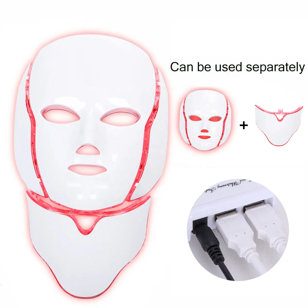 Amazon Best Seller PDT Photon Beauty Red Light Therapy Photon Mask Face 7 colors Led Infrared Facial Mask for Home Comercial use