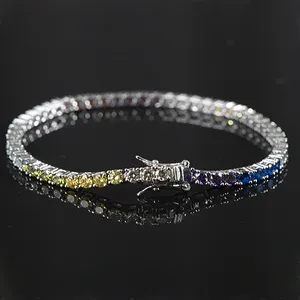 Schlussverkauf 925 Sterling-Silber Mode-Schmuck Charme-Armband hochwertiger Trend Zirkone Luxus-Tennis-Armband für Damen