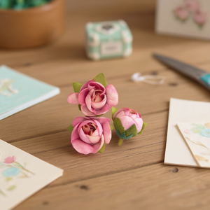 Rose Artificiali ILAN 2,5cm 3 Pezzi per Decorazioni Artigianali - Product Image 2