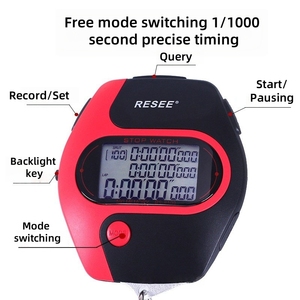 Chuyên Nghiệp Đồng Hồ bấm giờ 1/1000 Thứ Hai Có Thể Sạc Lại 100/500 Bộ Nhớ Không Thấm Nước Thể Thao Đồng Hồ bấm giờ 3-Hàng Với Lớn Màn Hình LCD - Product Image 4