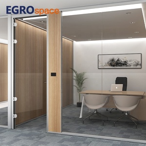Egrospace văn phòng kính hiện đại hệ thống tiêu chuẩn Kích thước bảng gỗ vật liệu nhôm trong nhà <span class=keywords><strong>Modular</strong></span> phân vùng tường - Product Image 4