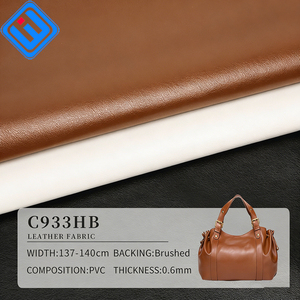 Cuir artificiel PVC grain Nappa premium 0,6 mm, cuir synthétique doublé polaire pour la fabrication de sacs à main, l'emballage et la sellerie souple - Product Image 1