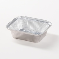 Conteneur en aluminium de 450 ml, petit format, 15 fl oz, barquettes jetables en aluminium avec couvercles transparents, conteneur à bonbons pour Halloween, personnalisable