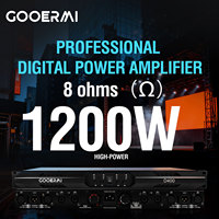 Amplificateur de puissance numérique professionnel D400 4 canaux classe D 4x600W 1U, pontage 2000W pour enceintes de scène