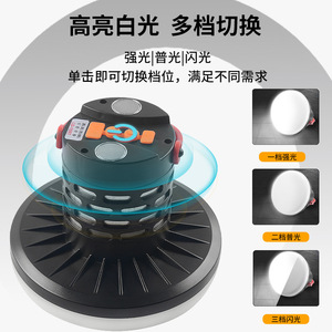 Xilangdi Led Camping <b>Light</b> 120m Portable <b>Usb</b> Rechargeable <b>Night</b> Market Lamp With Magnetic Base And Power Bank Function - Product Image 3