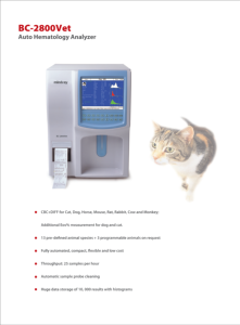 Analyseur d'hématologie automatique vétérinaire Mindray BC-2800 vétérinaire analyseur d'hématologie en 3 parties pour clinique pour animaux de compagnie - Product Image 4