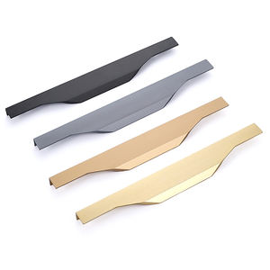 Profilo a buon mercato cina all'ingrosso maniglia del gabinetto mobili d'oro in lega di alluminio semplice <span class=keywords><strong>Hardware</strong></span> per il guardaroba tira camera da letto - Product Image 1