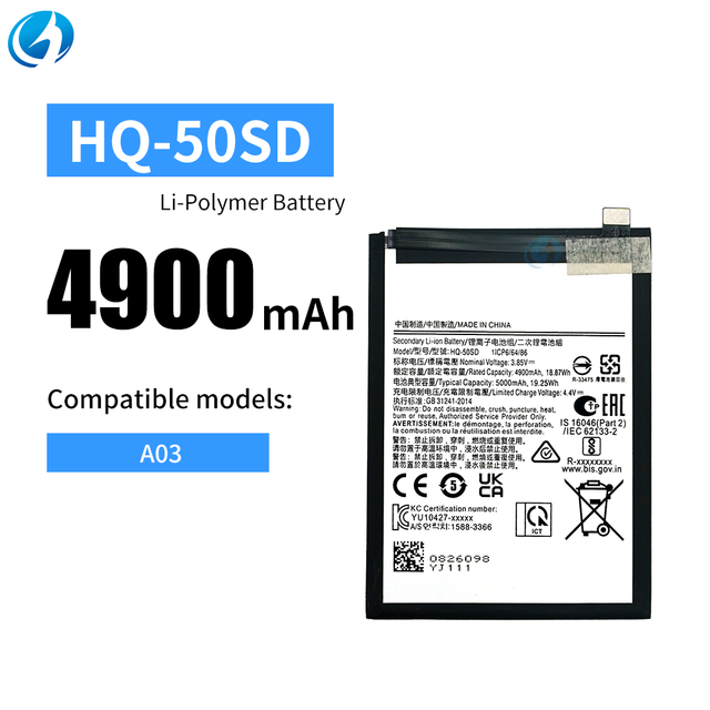 4900mAh HQ-50SD Original Quality New 0 Cycle High Capacity Long Life Phone Battery for Samsung A03