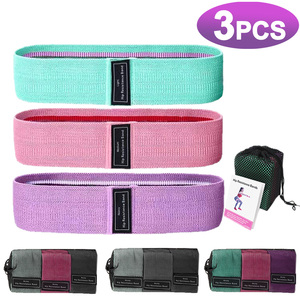 Faixas de Resistência para Pernas e Quadris, Faixas de Exercício em Tecido para Yoga, Pilates, Reabilitação, Fitness e Treinos em Casa - Product Image 4