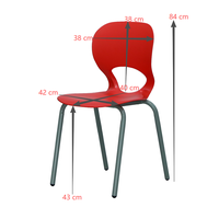 Chaise empilable pour étudiants, mobilier scolaire, chaise de classe pour l'université, chaise d'étude pour adultes