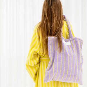 100% pamuk Tote çanta Terry şerit havlu plaj çantası için kare ve dikdörtgen şekli plaj seyahat için bez plaj çantası - Product Image 1