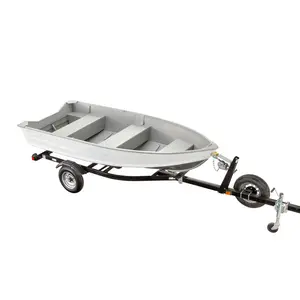 12ft Small Aluminum Rowing Boat Well-Crafted Utility Vessel for River Fishing
