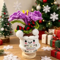 Kit de Crochet DIY Portable et Durable pour Débutants, avec Fil de Laine, Crochet, Yeux de Sécurité, pour la Confection de Peluches (Laisse-toi-tomber, Girafe) et de Sacs de Couture à la Main - Vente en Gros