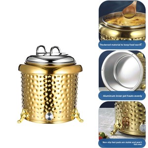 Marmite à soupe électrique commerciale grande capacité, isolée, résistante aux hautes températures, à fond martelé, personnalisable, or/argent, pour hôtel - Product Image 1