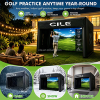 Tente de simulateur de golf gonflable portable de haute qualité CILE avec écran d'impact pour l'entraînement en intérieur et en extérieur