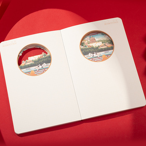 Cuaderno A5 con Escultura de Papel 3D, Impresión de <span class=keywords><strong>Arquitectura</strong></span> Tradicional China, Regalos Promocionales Personalizados para el Día de San Valentín, Grabado Láser - Product Image 4