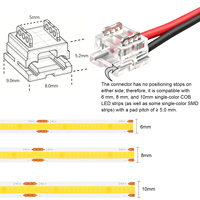 Connecteur LED universel en gros pour bandes COB et SMD de 6, 8, 10 mm – Conception flexible sans soudure, compatibilité multi-tailles