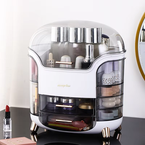 Sang Trọng Vanity Trang Điểm Tổ Chức Rõ Ràng 10 Ngăn Kéo Lớn Mỹ Phẩm Lưu Trữ Hộp Chăm Sóc Da Nhựa Trang Điểm Hiển Thị Trường Hợp - Product Image 6