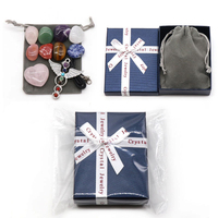 Ensemble de 7 supports en pierre, jeu de méditation spirituel, en cristal, pour guérison, Chakra, vente en gros, offre spéciale, collection