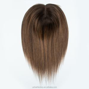 Factory Direct Sale human hair <b>topper</b> monofilament 100% virgin human hair <b>topper</b> mono base 3*5 custom - Product Image 6
