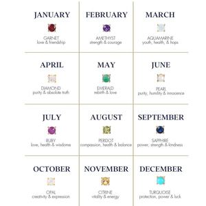 Stock Stainless Steel DIY Basic Loose <b>Chain</b> 12 Birthstone Pendant Necklace 18K Gold Color Protection Vacuum Electroplating - Product Image 6