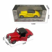Modèle de voiture classique antique en métal à l'échelle 1:32, voitures vintage, véhicule miniature en métal, jouet de collection, cadeaux