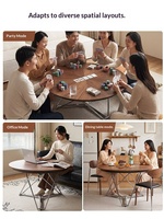 Table basse transformable en pierre, inspirée de l'architecture Bauhaus, table compacte pliable et réglable en hauteur pour les petits appartements