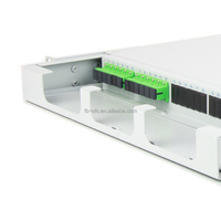 Rak Distribusi Optik Tipe Pivoting 19 Inci SC/FC/LC, Panel Patch Fiber Optik Geser, ODF Putar