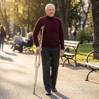 Béquilles doubles antidérapantes pour jeunes et personnes âgées, aide à la marche médicale pour la rééducation des fractures et des plaies sous-cutanées, canne de marche pour jeunes.