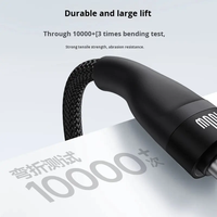 Cable de Alimentación de Cobre Puro de 1M con USB-C a USB-C, Carga Rápida de 3A y 60W PD, para MacBook Pro y Teléfonos Móviles Android