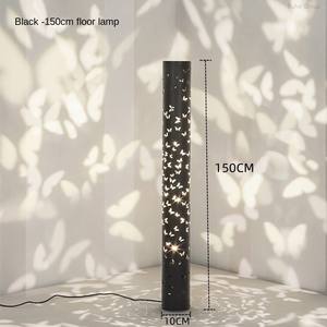 โคมไฟตั้งพื้น LED โปรเจคชั่นลายผีเสื้อ โครงเหล็ก ขั้วหลอด E27 ปรับความสูงได้ สำหรับตกแต่งบ้าน - Product Image 6