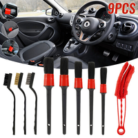 Ensemble d'outils d'entretien automobile multifonctionnel, ensemble de brosses de lavage automobile de qualité supérieure, kit de nettoyage automobile pour l'intérieur et l'extérieur
