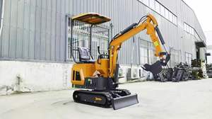 Mini-excavatrice 1T d'occasion, engin de construction d'origine, moteur et pompe durables, excavatrice sur chenilles certifiée CE, brise-roche - Product Image 2