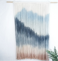 Tapisserie murale en macramé bohème nordique avec pompons, décoration de maison tissée à la main pour salon, chambre à coucher