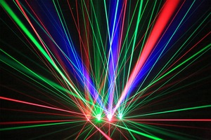 Projecteur à tête mobile 150W, 4 têtes RGBW, éclairage de scène, faisceau laser RGBW, éclairage à tête mobile pour DJ, discothèque, mariage, fête, parc à thème - Product Image 5