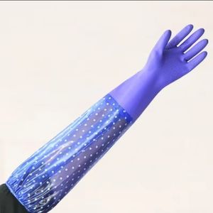 Guanti estesi per lavare i piatti in gomma monostrato da donna lavanderia estiva per pulizia della cucina guanti per lavare la casa - Product Image 6