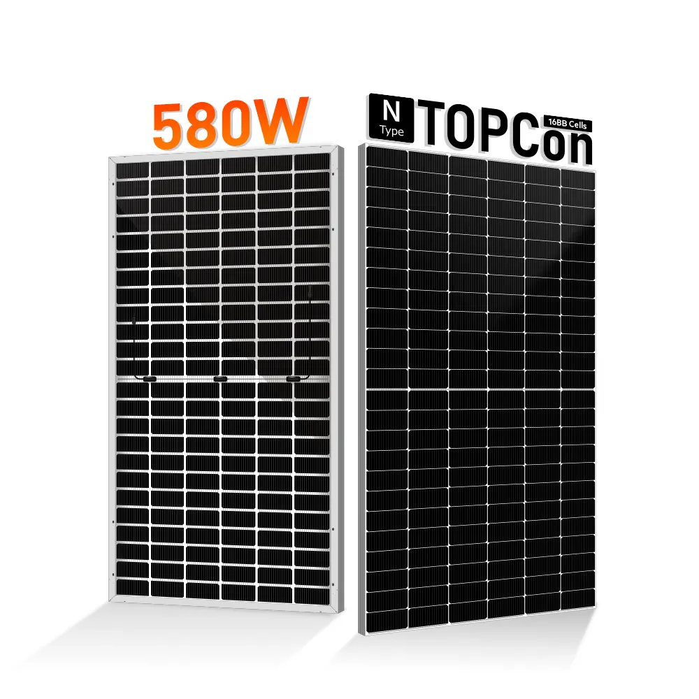 Low price china wholesale TOPCon 182mm 570w 580w bifacial mono solar panels