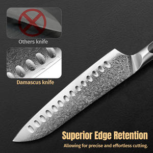 Ensemble de couteaux japonais IOKO 3 pièces, 67 couches de damas, couteau à sashimi, couteau à sushi, couteau Santoku, couteau de chef, ensemble de couteaux de cuisine en damas - Product Image 5