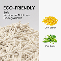 Litière pour chat en tofu OEM de qualité supérieure, vente en gros directe usine, 1,5 mm 2,0 mm, sans poussière, forte agglomération, parfum lavande, sable pour chat écologique