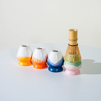 Kits de préparation de matcha en céramique et porcelaine personnalisés, fouet en bambou, bol chawan, ensemble de cérémonie du thé japonais