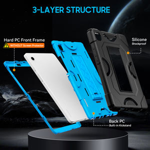 适用于三星银河标签A9 8.7英寸2023 SM-X110 SM-X115硅胶电脑组合坚固外壳，内置支架 - Product Image 2