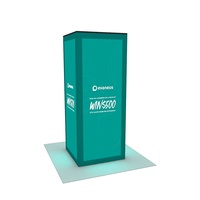 Comptoir promotionnel portable en aluminium avec rétroéclairage LED, impression par sublimation couleur, facile à monter, pour salons professionnels et expositions