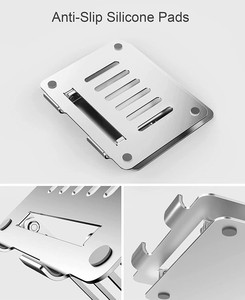 Soporte ergonómico para portátil, ángulo ajustable, elevador portátil para portátil, soporte plegable para portátil para escritorio de 15,6 <span class=keywords><strong>pulgadas</strong></span> - Product Image 3