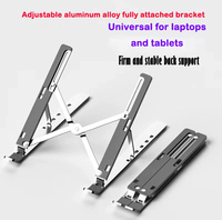 Support de tablette d'ordinateur pliable vertical portable pour installer des ordinateurs portables en alliage d'aluminium avec hauteur multi-angle réglable