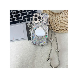 Étui de téléphone miroir de luxe pour femme, style coréen, en silicone TPU antichoc, pour <span class=keywords><strong>iPhone</strong></span> 17 16 Pro Max 15 Plus 14 13 12 - Product Image 6