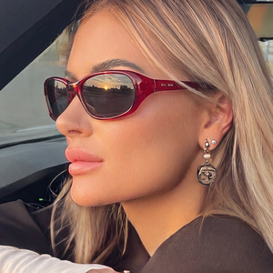 Occhiali da <span class=keywords><strong>Sole</strong></span> Donna Quadrati-Ovali Stile Punk 2026 Nuovi UV400 Montatura Completa Protezione Solare Blocco UV Look Retrò Edgy Millennial-Chic - Product Image 3