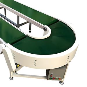 90 derece eğri küçük eğim kaynak basın kavisli Cleated PU anti-statik yeni programlanabilir bant konveyör - Product Image 3