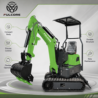 Mini-excavatrice sur chenilles Fulcore certifiée CE, machine complète personnalisable, exportation mondiale, mini-excavatrice d'ingénierie